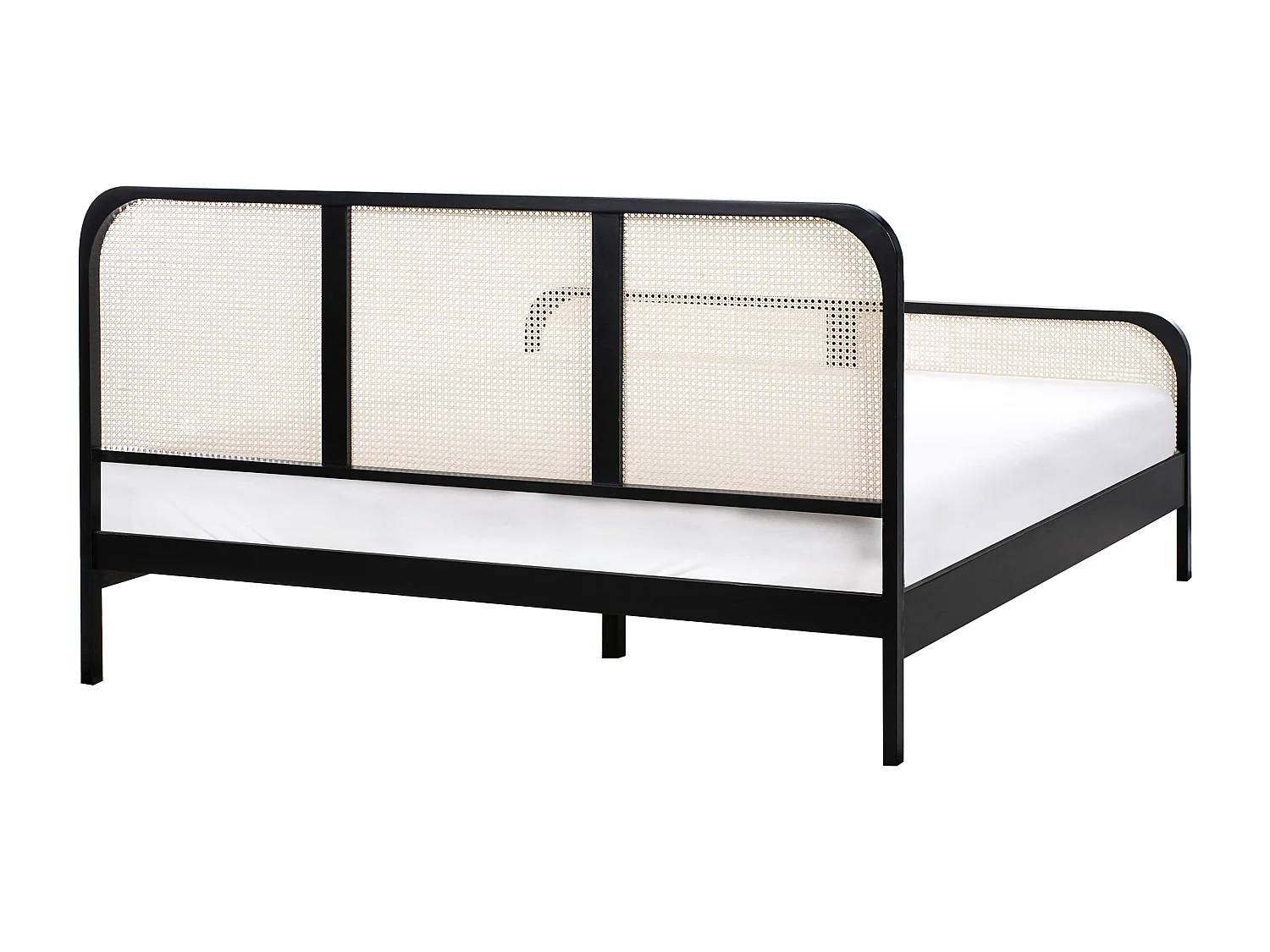 Lit avec sommier Bois de pin GONFARON 180 x 200 cm Noir