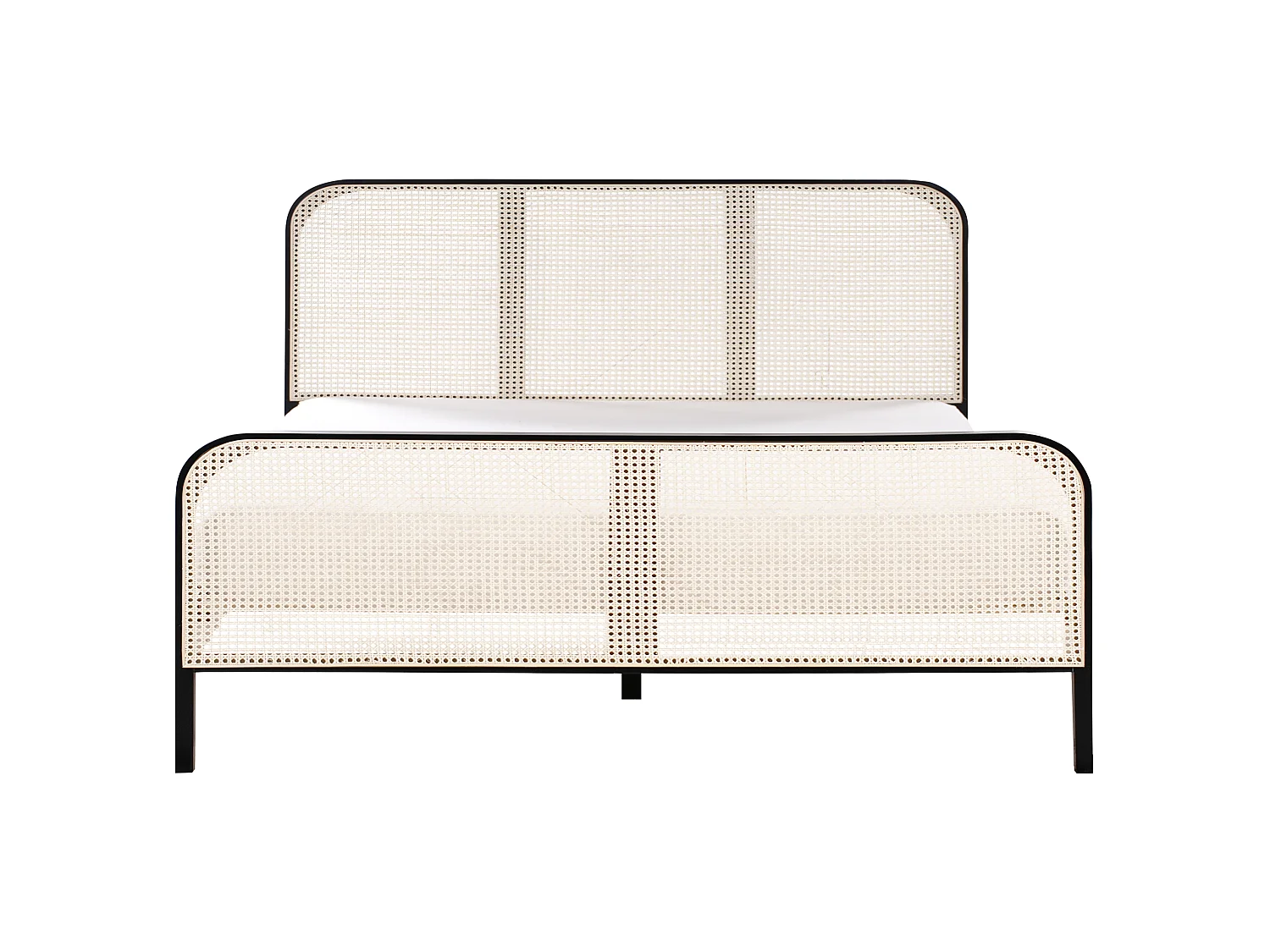 Letto Legno di pino GONFARON 180 x 200 cm Nero