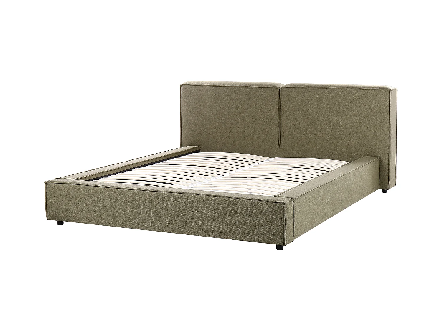 Bett mit Lattenrost Stoff LINARDS 160 x 200 cm Grün