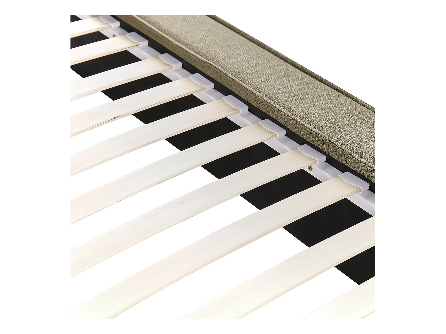 Bett mit Lattenrost Stoff LINARDS 160 x 200 cm Grün