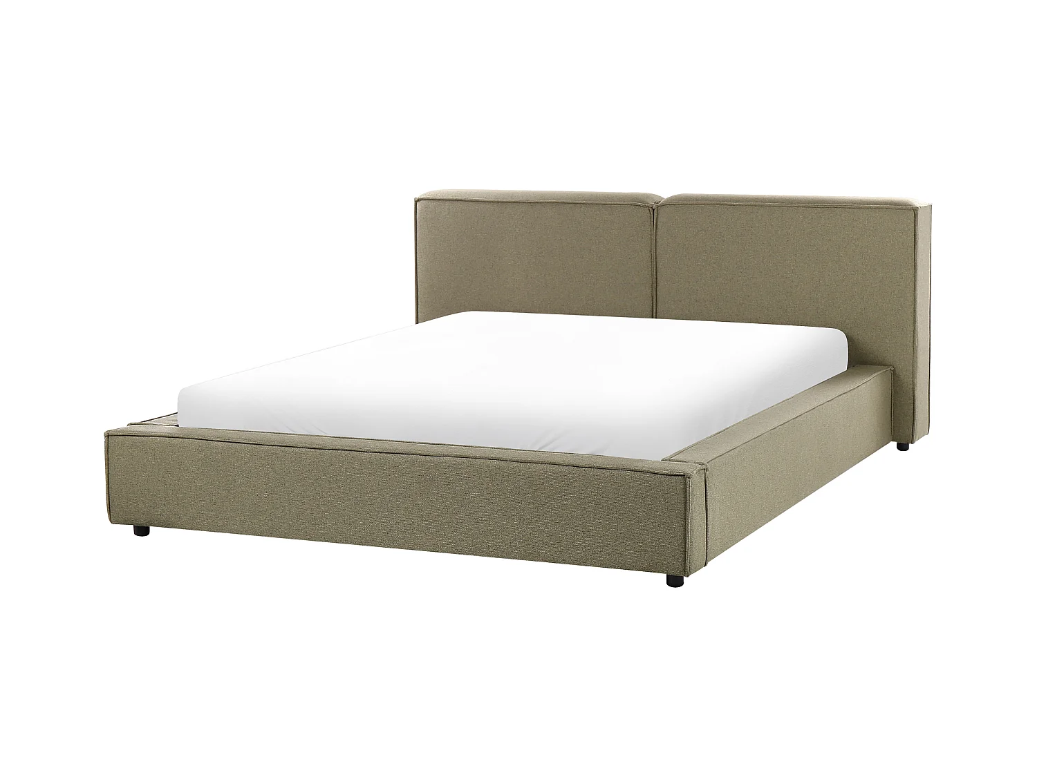 Lit avec sommier Tissu LINARDS 160 x 200 cm Vert