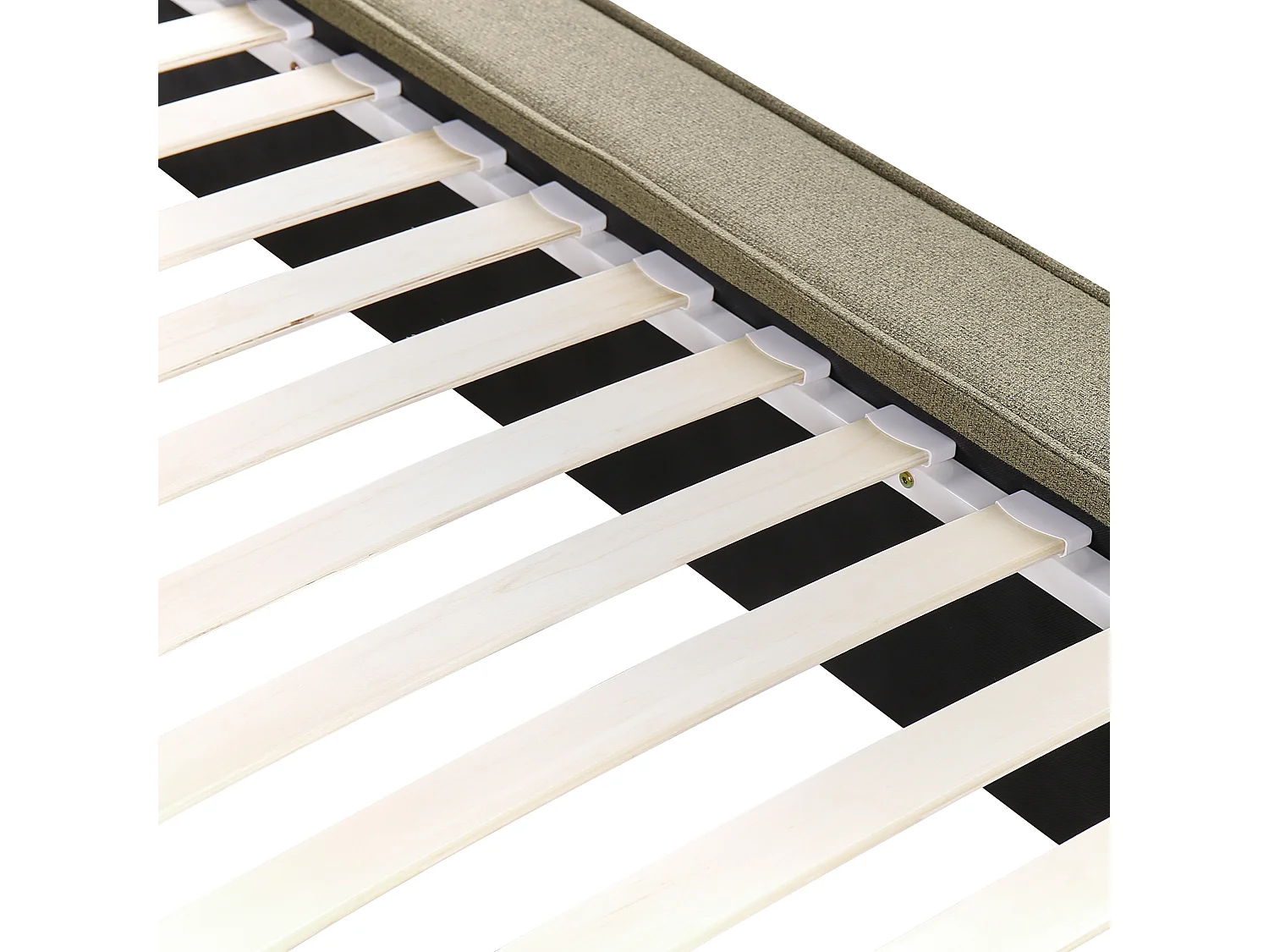 Bett mit Lattenrost Stoff LINARDS 160 x 200 cm Grün