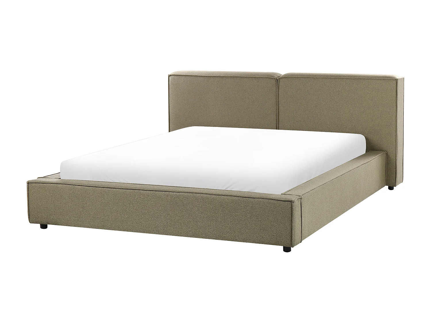 Lit avec sommier Tissu LINARDS 160 x 200 cm Vert