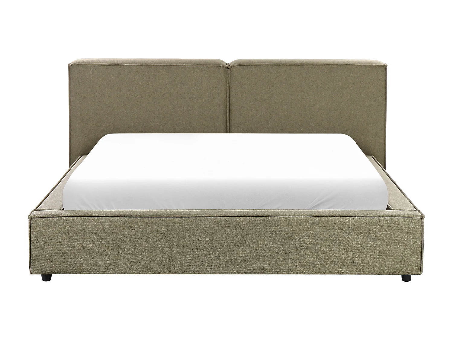 Lit avec sommier Tissu LINARDS 160 x 200 cm Vert