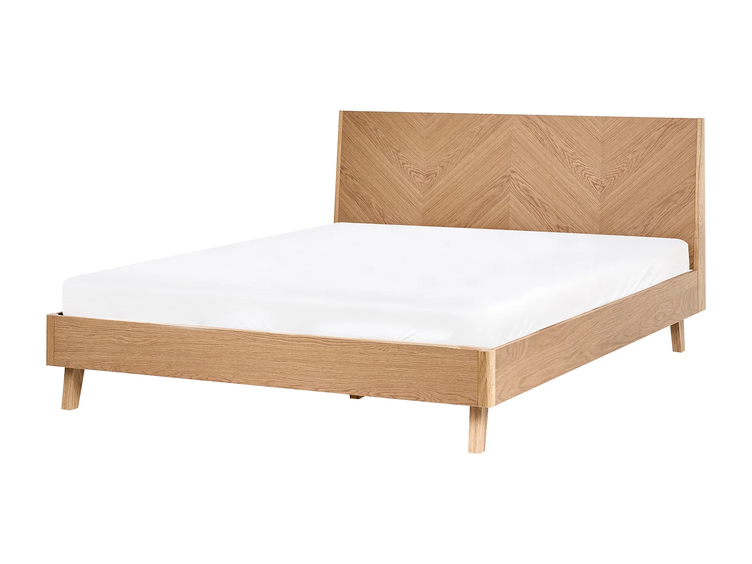 Bed WIZERNES 160 x 200 cm Licht eikenhout
