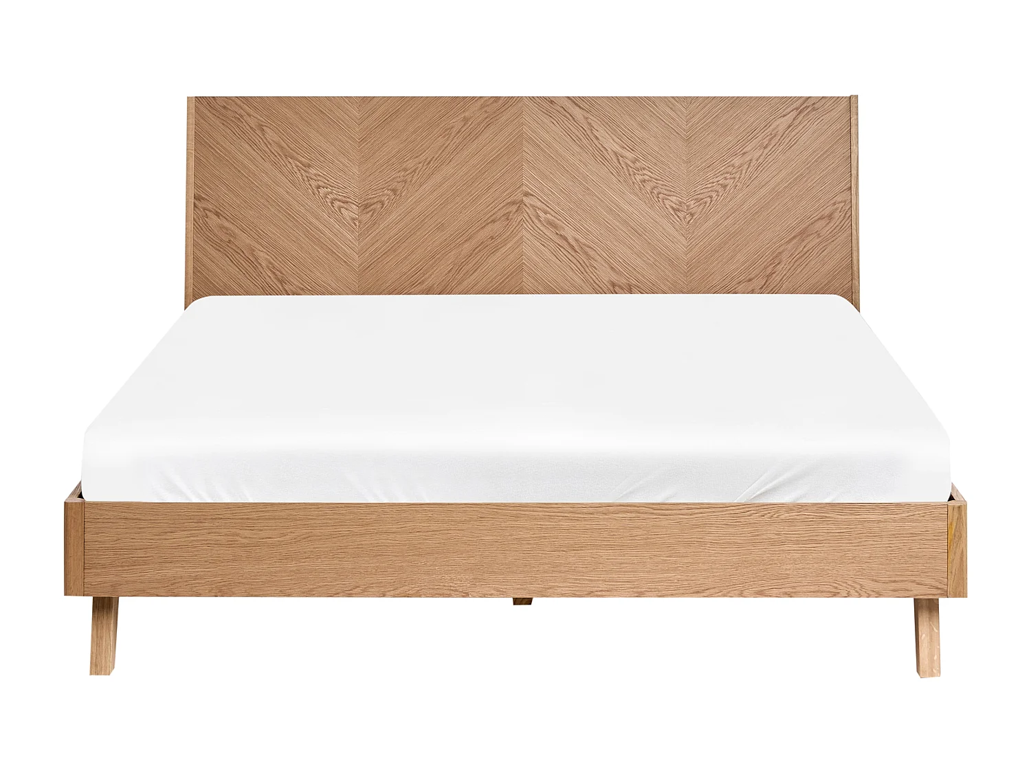 Bed WIZERNES 160 x 200 cm Licht eikenhout