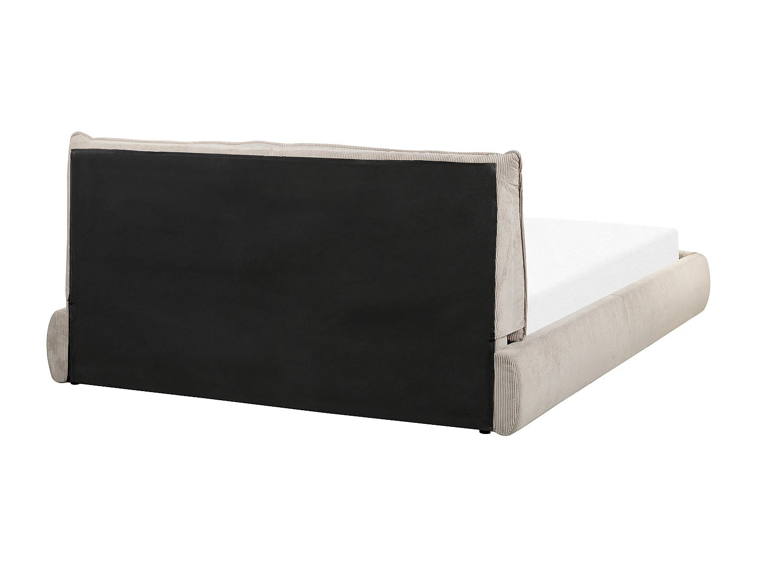 Lit à eau Velours côtelé VINAY 160 x 200 cm Taupe