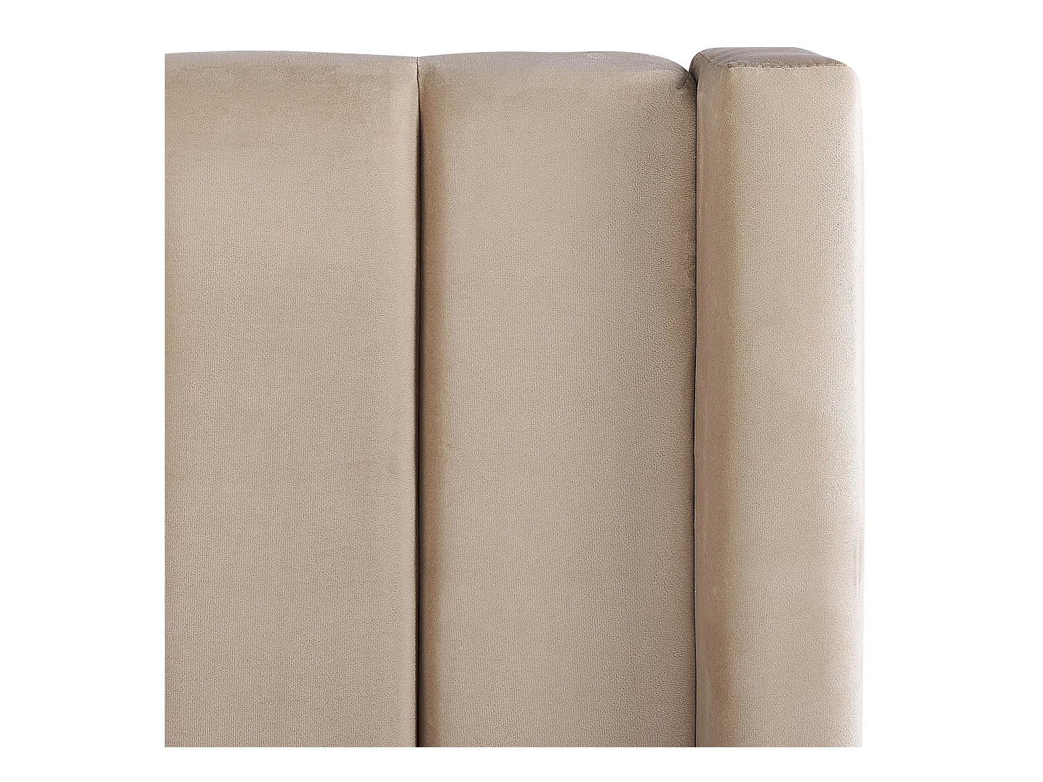 Lit à eau avec banquette de rangement Velours NOYERS 160 x 200 cm Beige