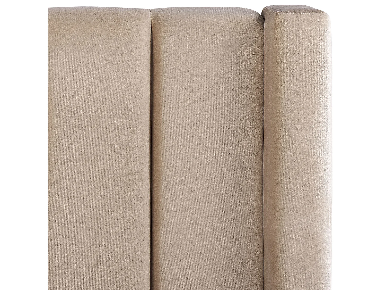 Lit à eau avec banquette de rangement Velours NOYERS 160 x 200 cm Beige