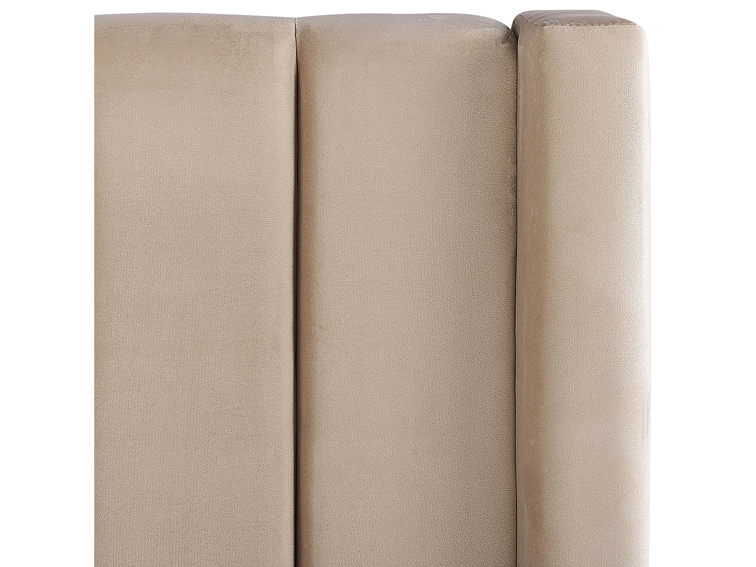 Lit à eau avec banquette de rangement Velours NOYERS 160 x 200 cm Beige