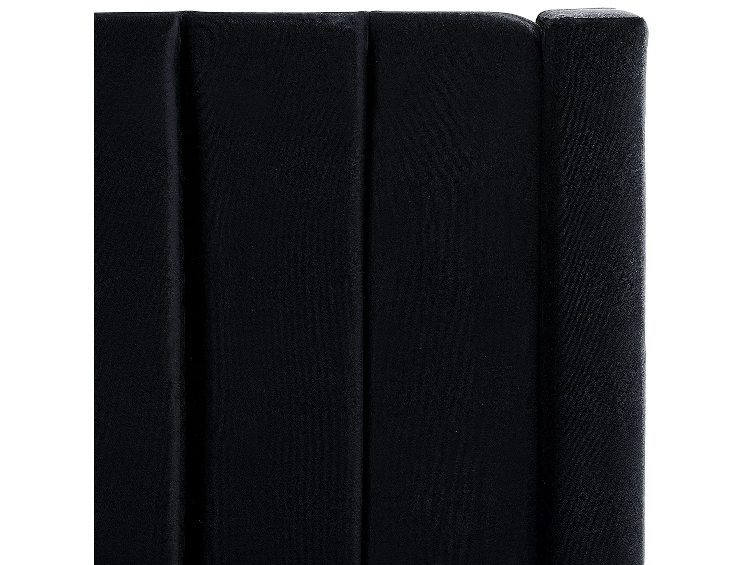 Luxuriöses Wasserbett Samtstoff zusätzlicher Staumraum 180 x 200 cm schwarz Noyers