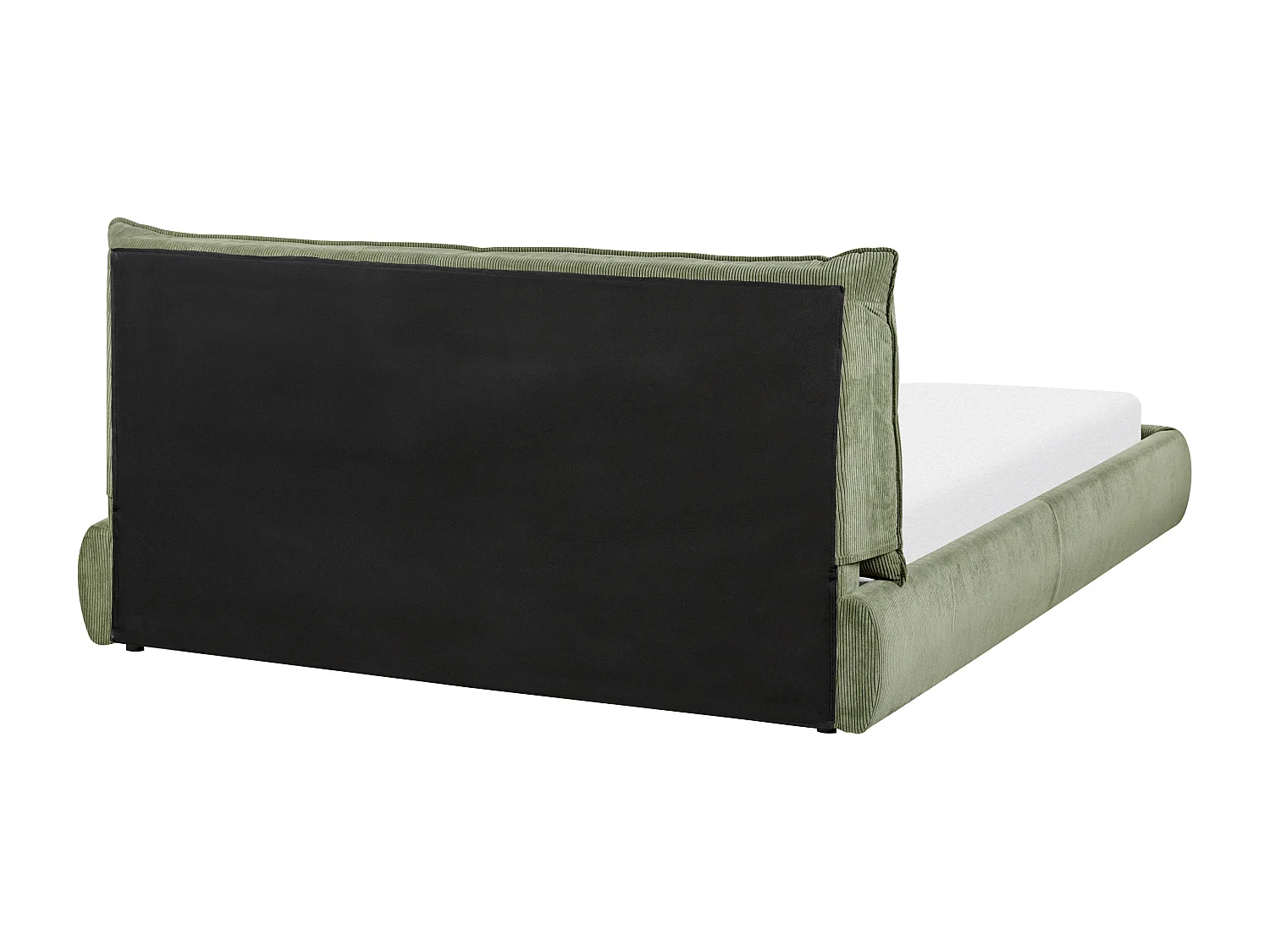 Lit à eau Velours côtelé VINAY 160 x 200 cm Vert olive