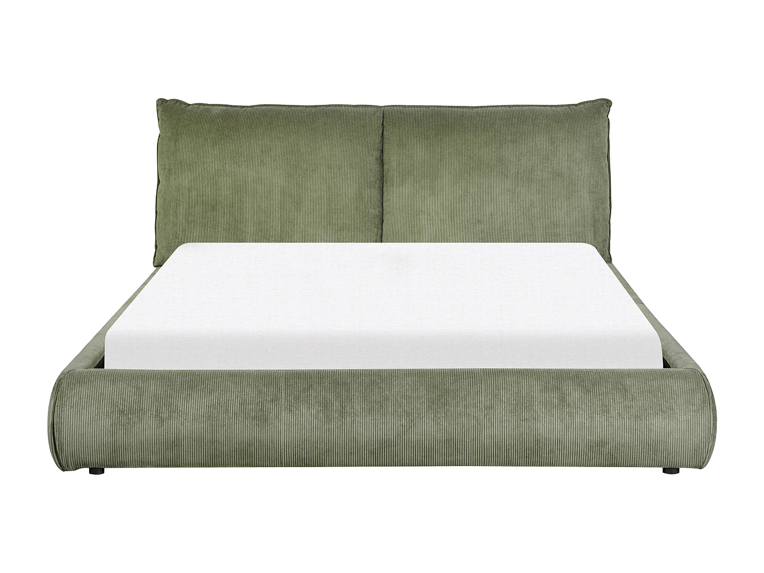Letto ad acqua Velluto a coste VINAY 160 x 200 cm Verde oliva