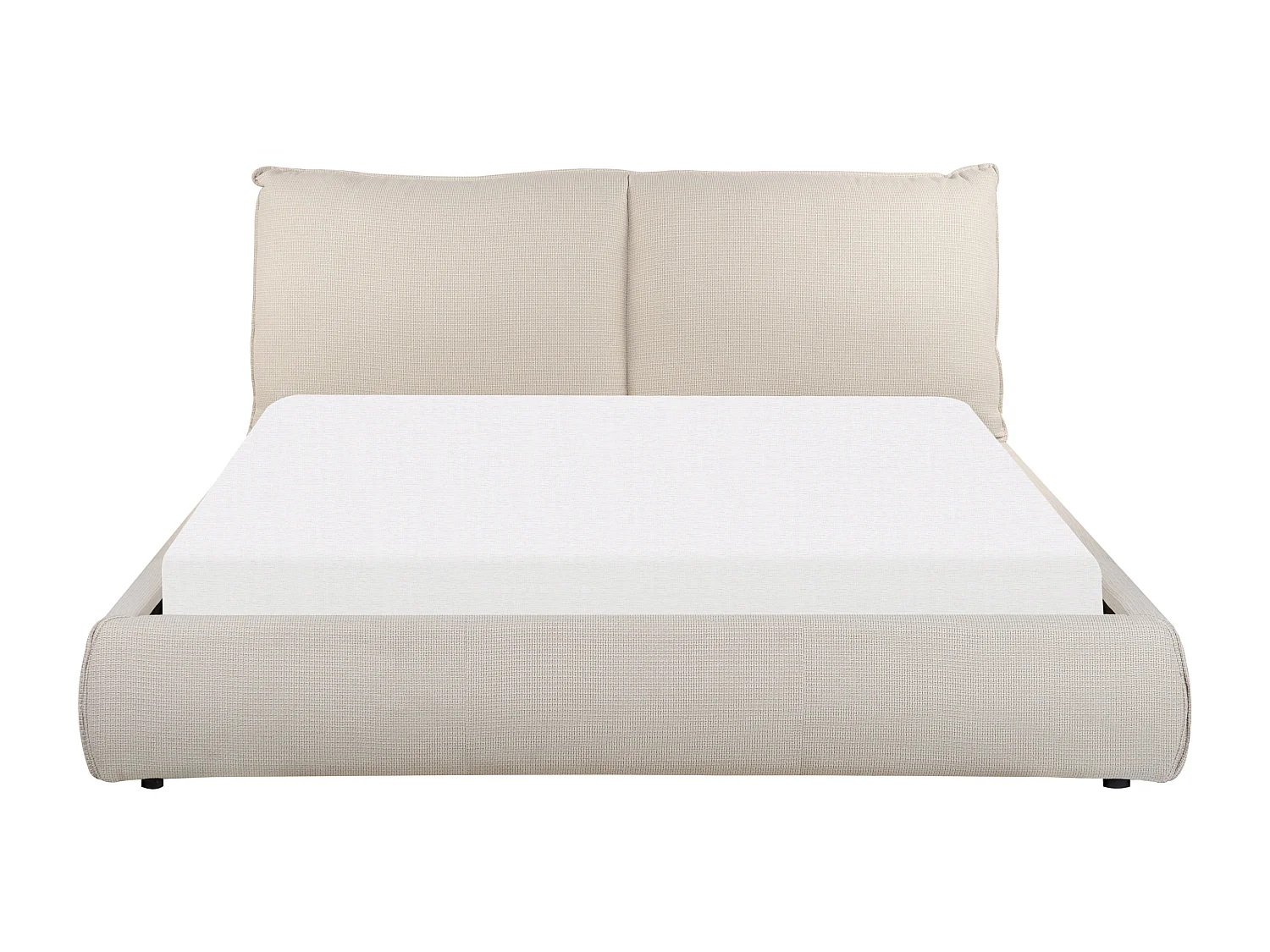 Lit à eau Tissu VINAY 160 x 200 cm Beige