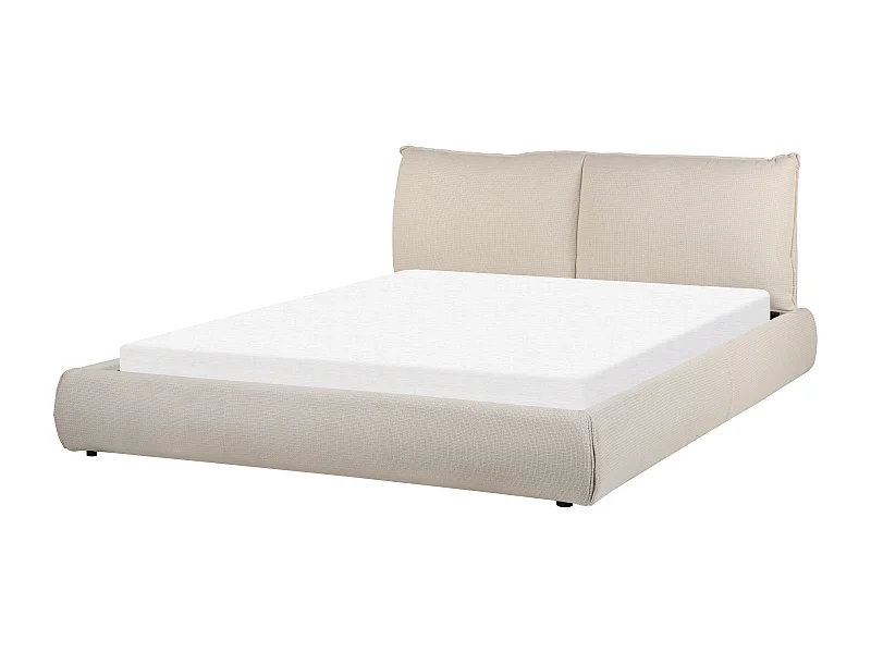 Lit à eau Tissu VINAY 160 x 200 cm Beige