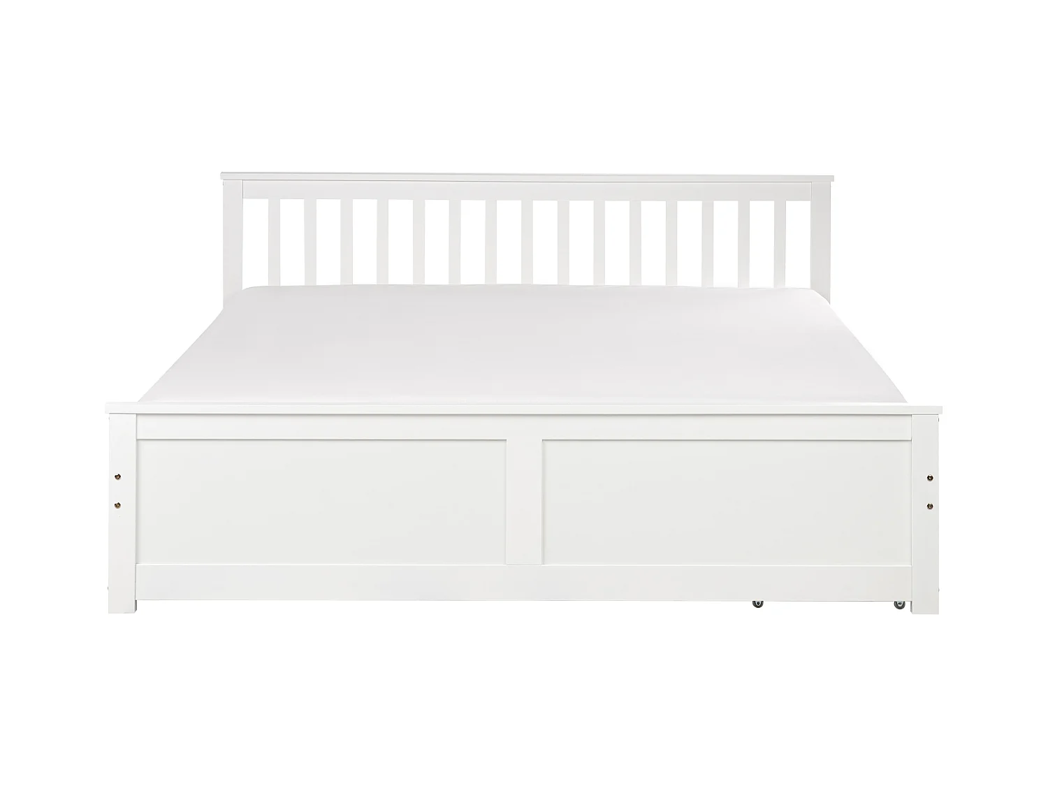 Lit avec tiroirs de rangement Bois de pin OLENDON 180 x 200 cm Blanc