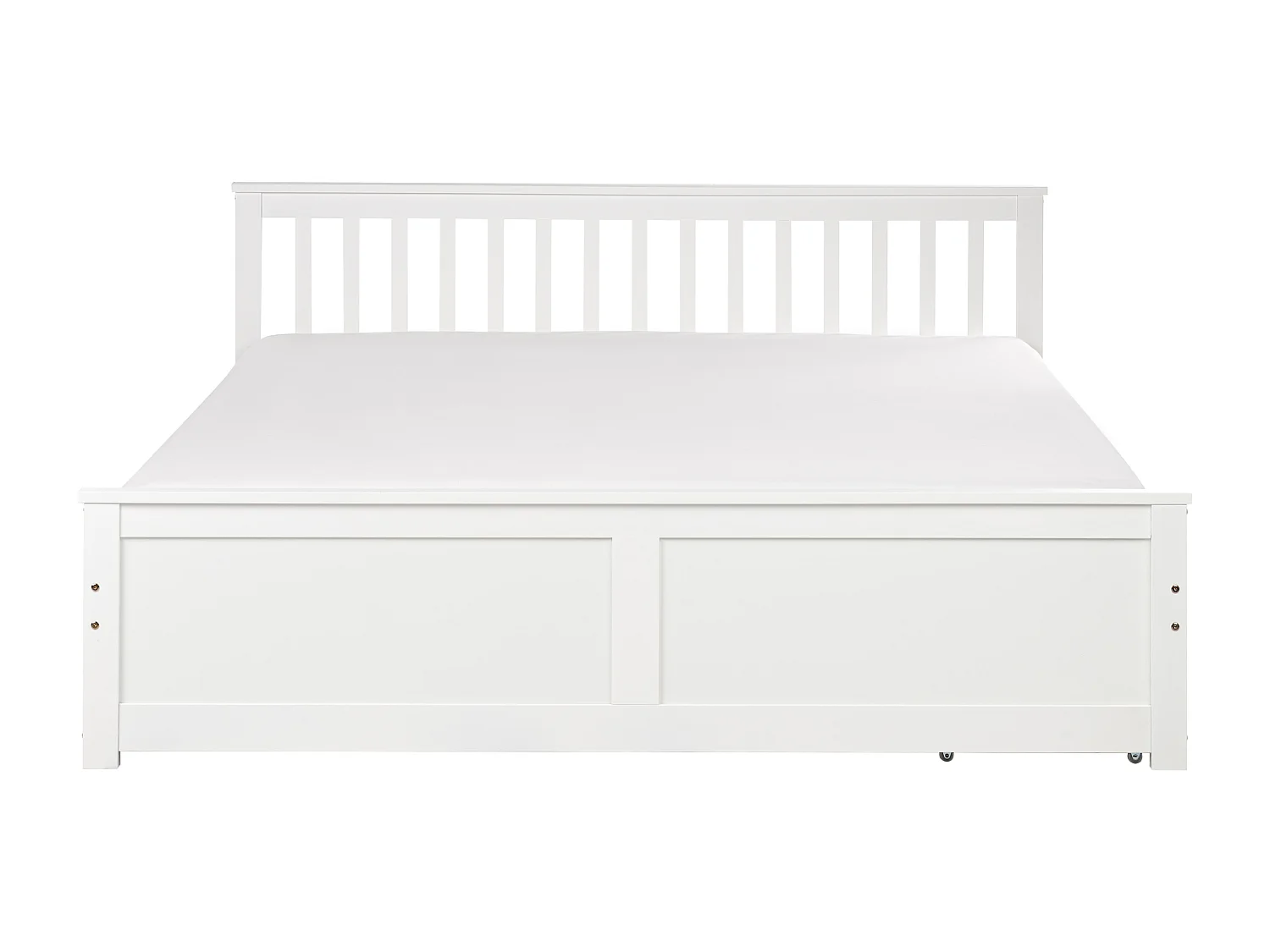 Lit avec tiroirs de rangement Bois de pin OLENDON 180 x 200 cm Blanc