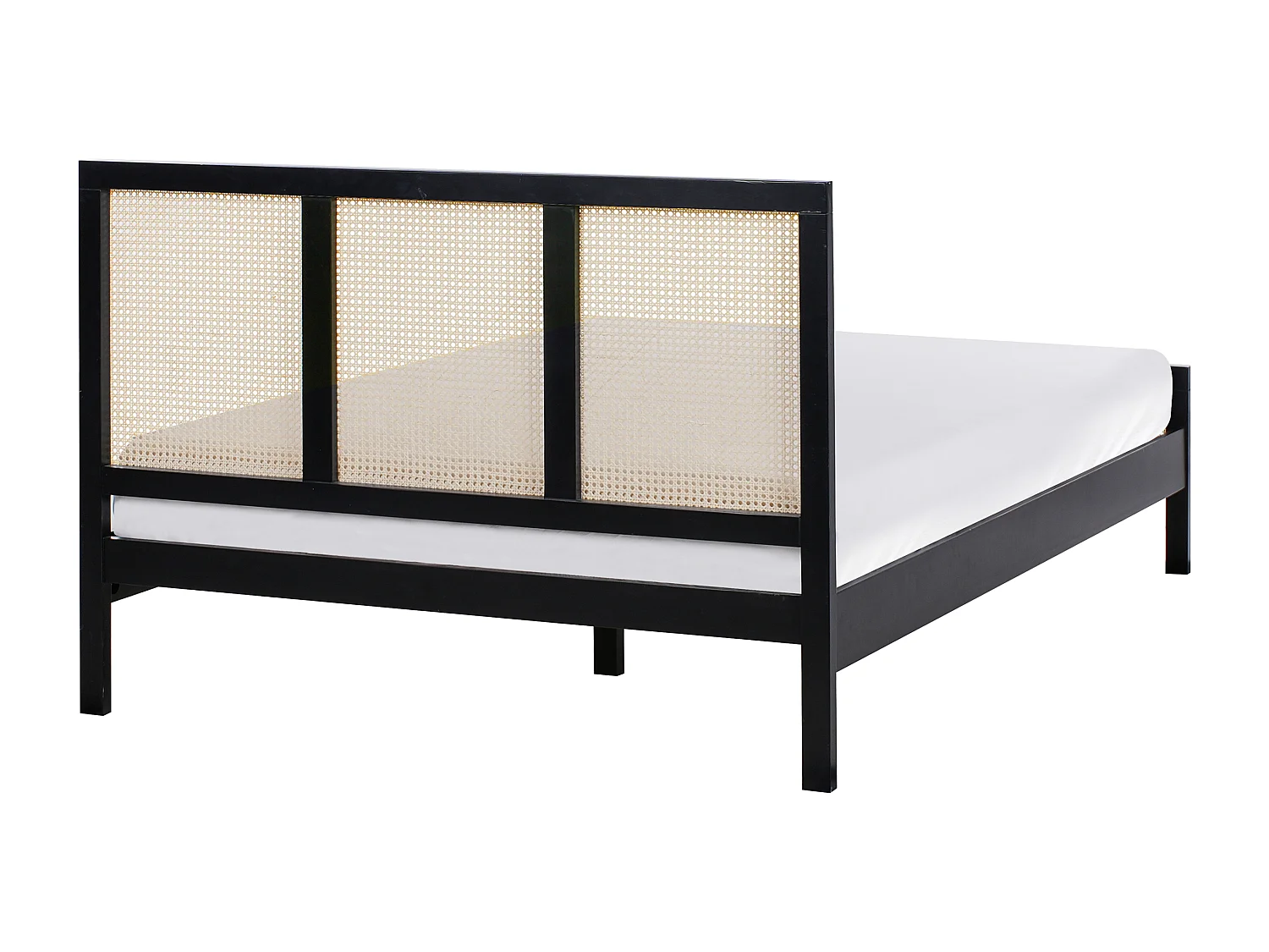 Bett mit Lattenrost Kiefernholz SALERNAS 140 x 200 cm Schwarz