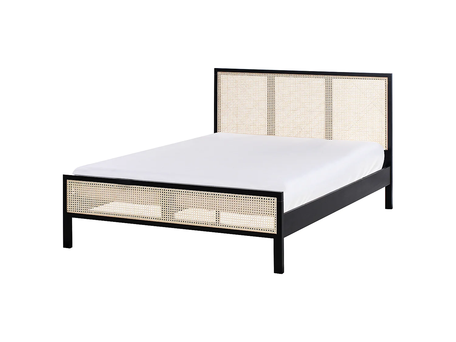 Letto Legno di pino SALERNAS 140 x 200 cm Nero