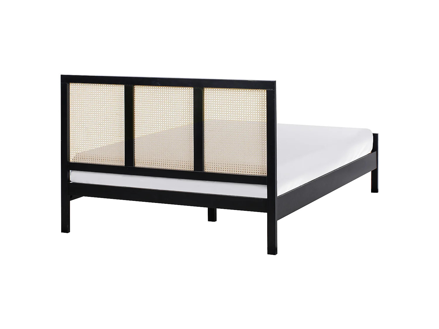 Letto Legno di pino SALERNAS 140 x 200 cm Nero