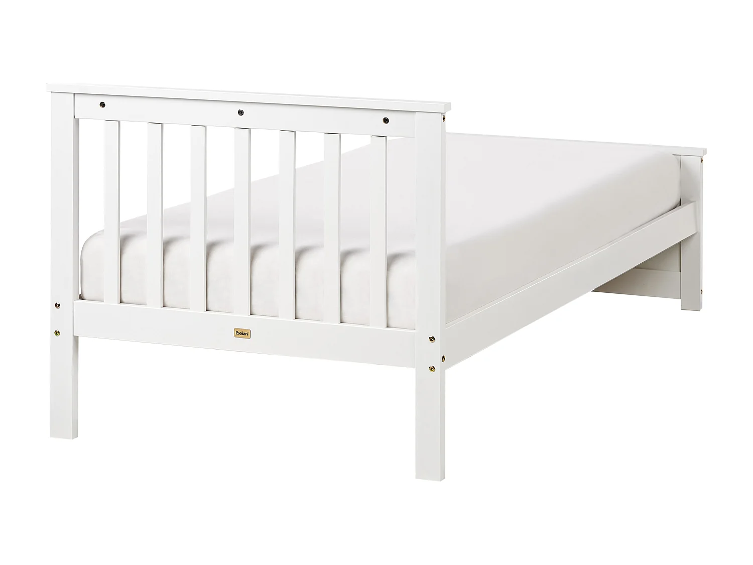 Cama Madeira OLENDON 90 x 200 cm Branco
