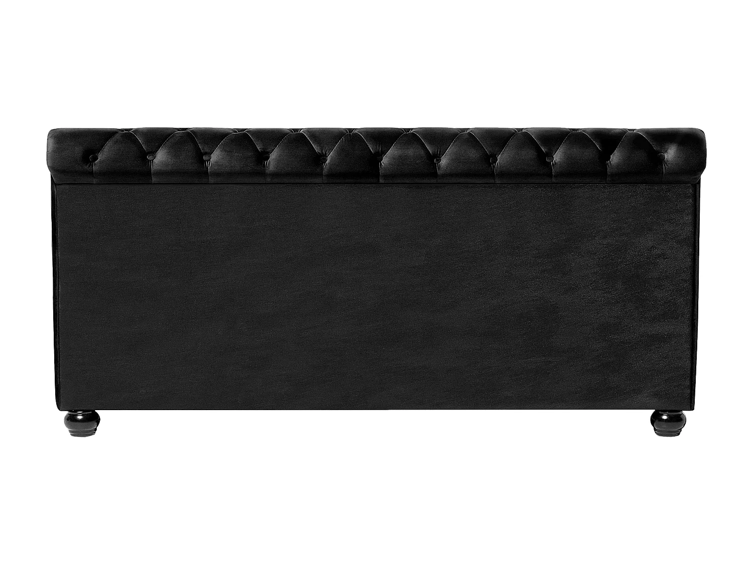 Cama de água Veludo AVALLON 160 x 200 cm Preto