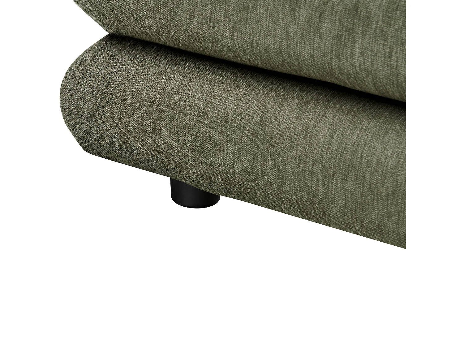 Lit avec sommier Lin synthétique LAVARDENS 160 x 200 cm Vert foncé