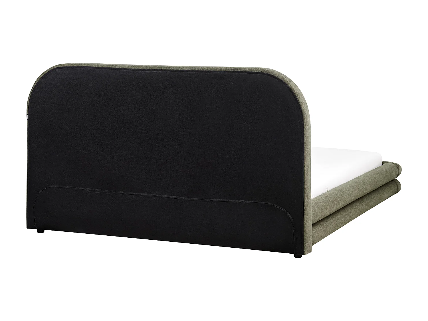 Lit avec sommier Lin synthétique LAVARDENS 160 x 200 cm Vert foncé