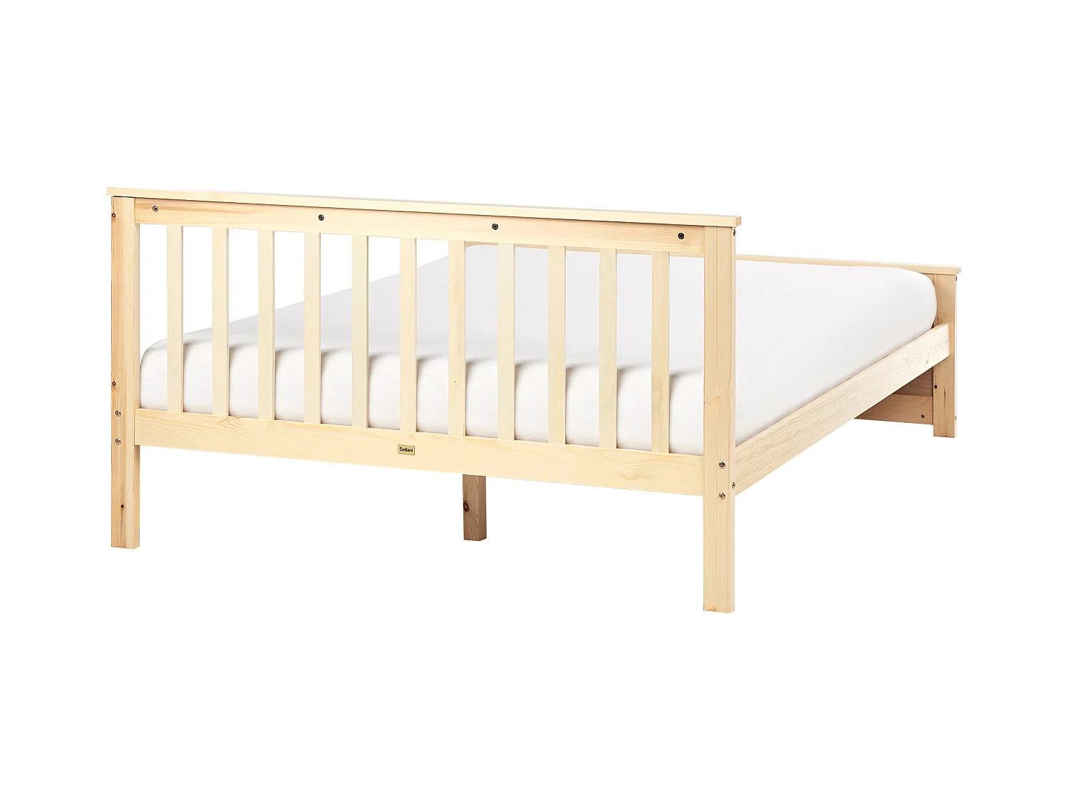 Lit avec sommier Bois de pin OLENDON 140 x 200 cm Marron clair