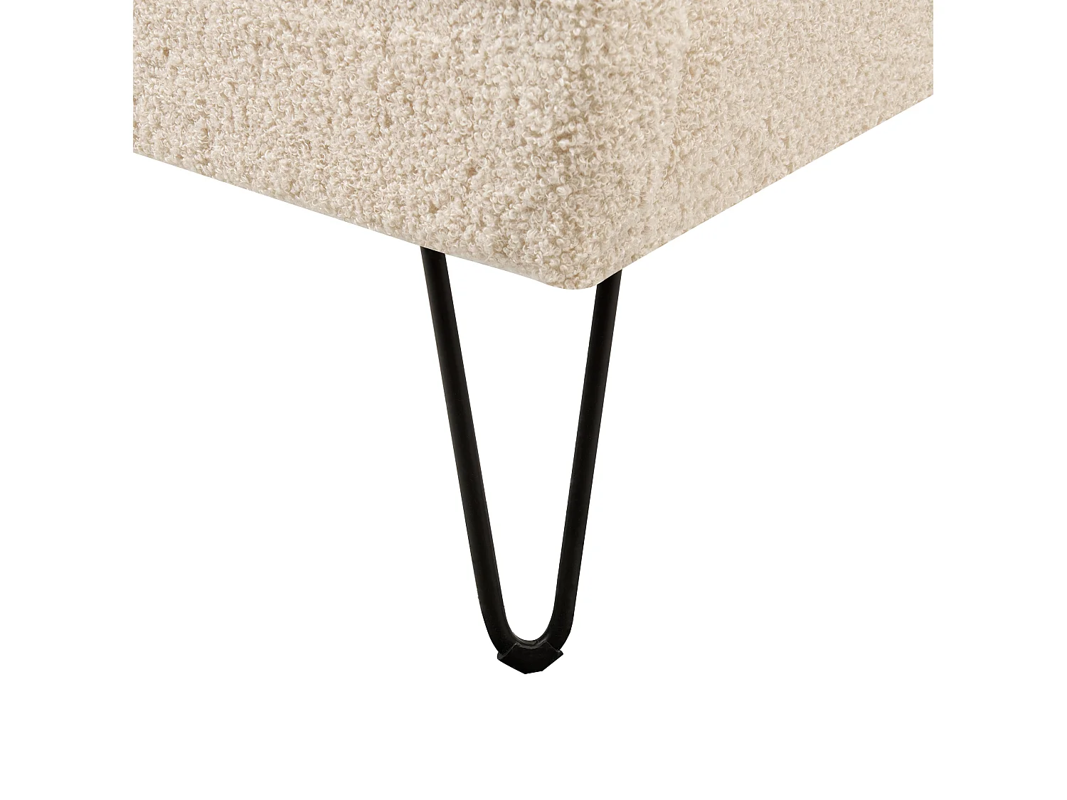 Bed Boucle AMBILLOU 140 x 200 cm (EU Double) Beige