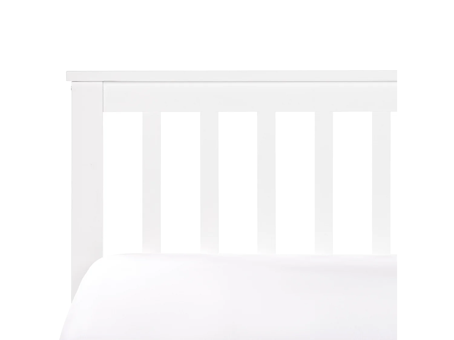 Bett mit Lattenrost Kiefernholz OLENDON 140 x 200 cm Weiss