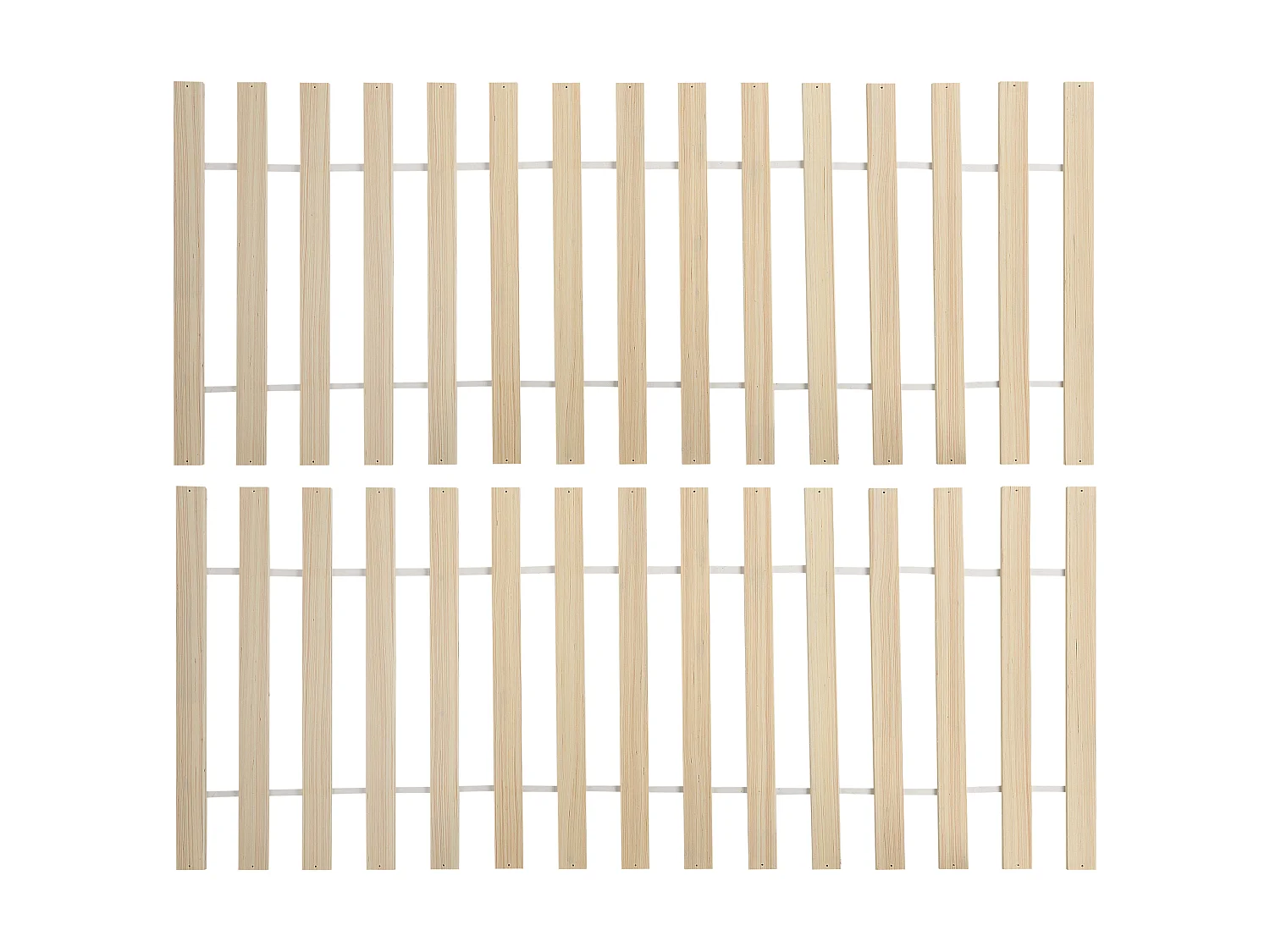 Bed Pine Wood OLENDON 140 x 200 cm (EU Double) White