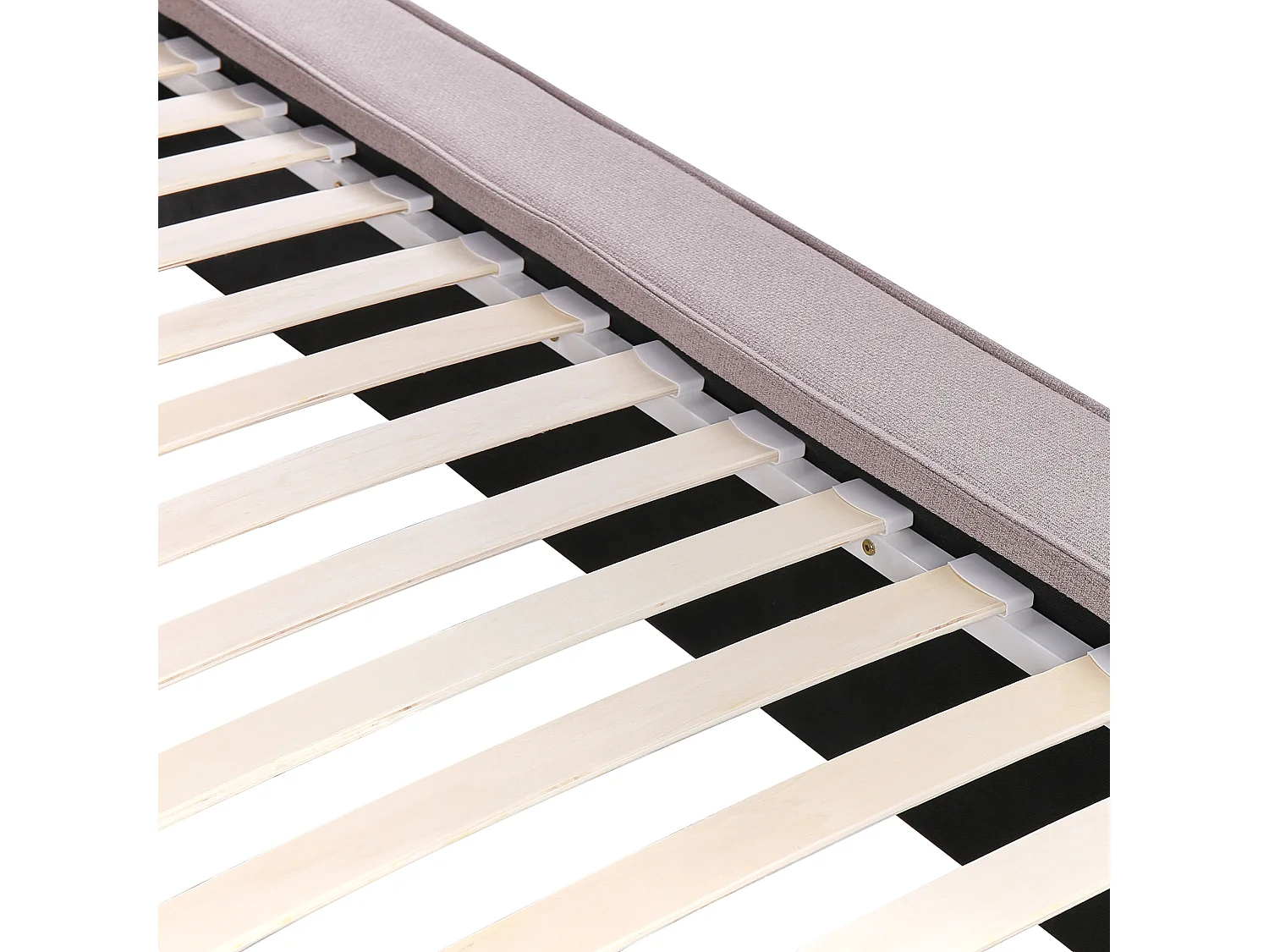 Letto Tessuto LINARDS 160 x 200 cm Marrone chiaro