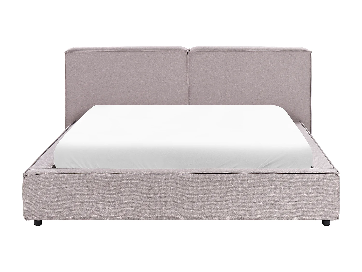 Cama Tecido LINARDS 160 x 200 cm Castanho claro