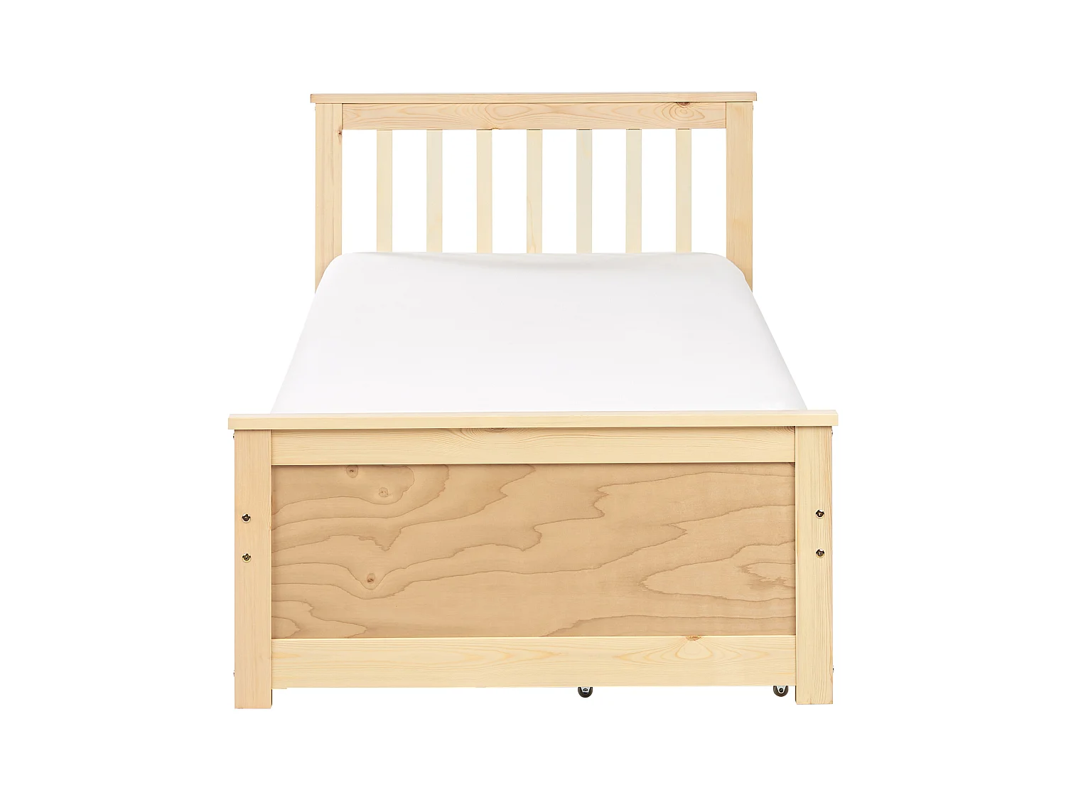 Lit avec tiroirs de rangement Bois de pin OLENDON 90 x 200 cm Marron clair