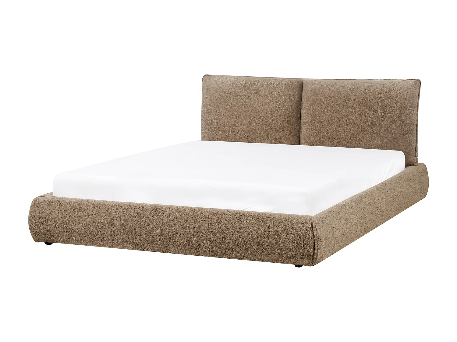 Waterbed Bouclé VINAY 160 x 200 cm Bruin