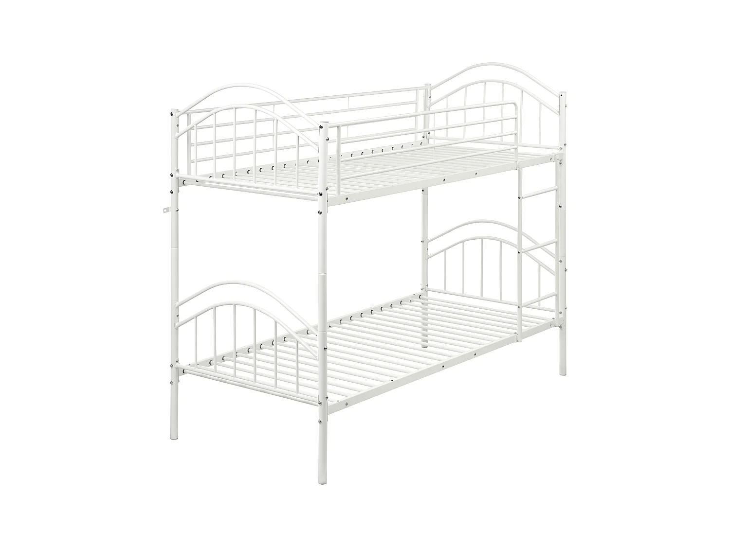 Lit superposé Métal CHARTRES 90 x 200 cm Blanc