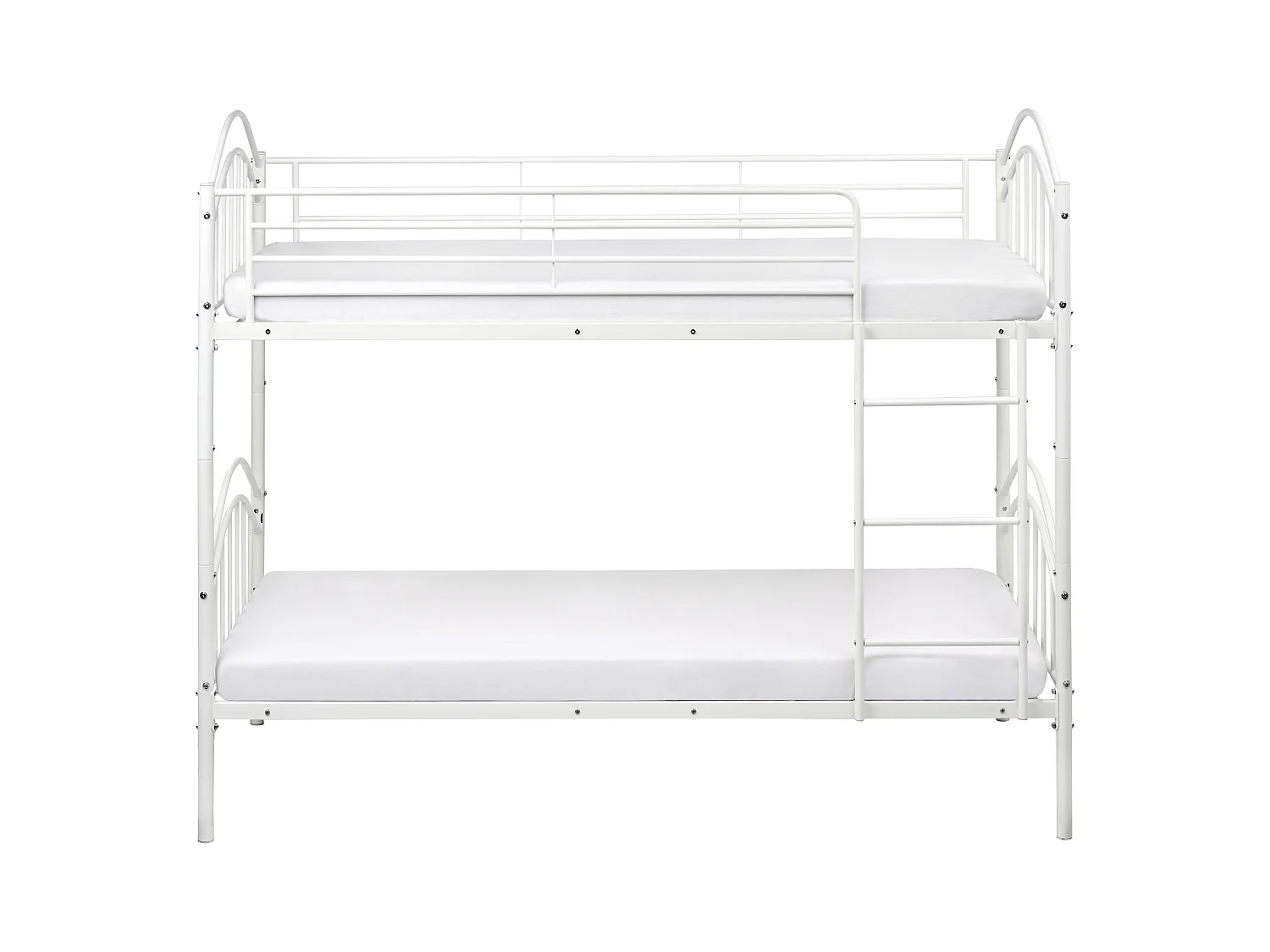 Lit superposé Métal CHARTRES 90 x 200 cm Blanc