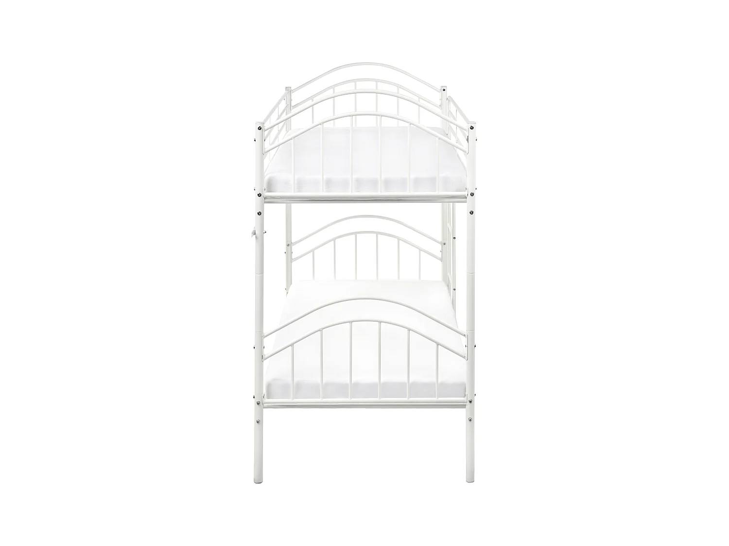 Lit superposé Métal CHARTRES 90 x 200 cm Blanc
