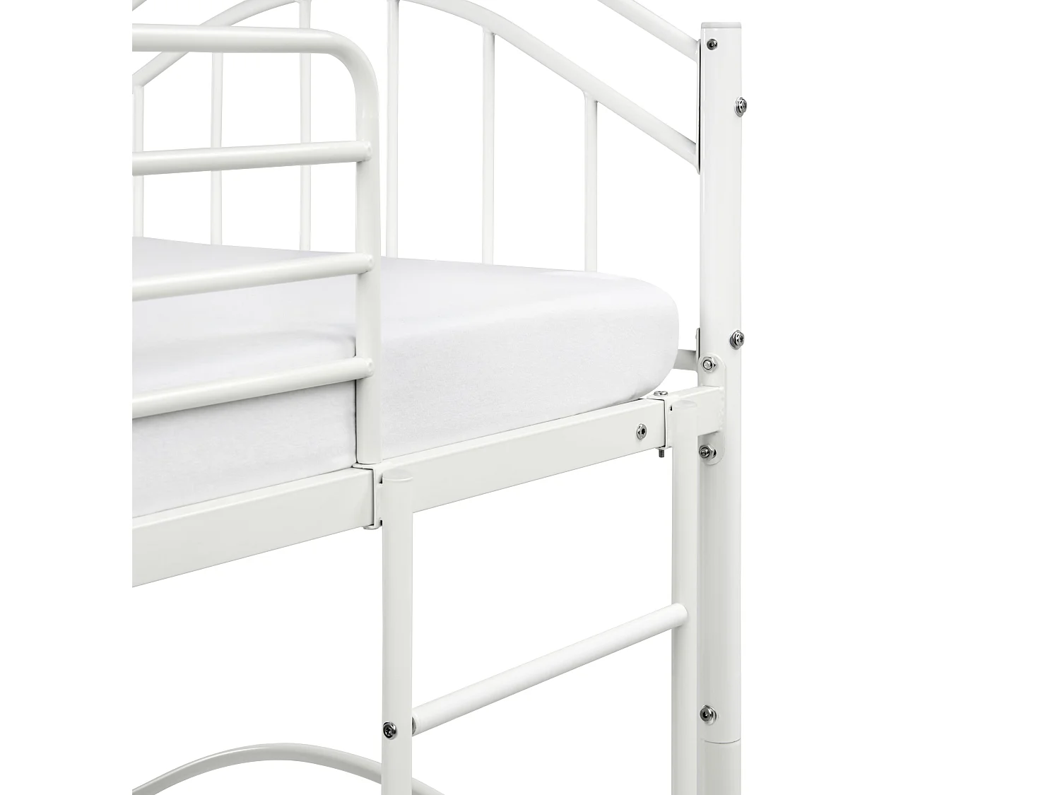 Hochbett Metall CHARTRES 90 x 200 cm Weiss