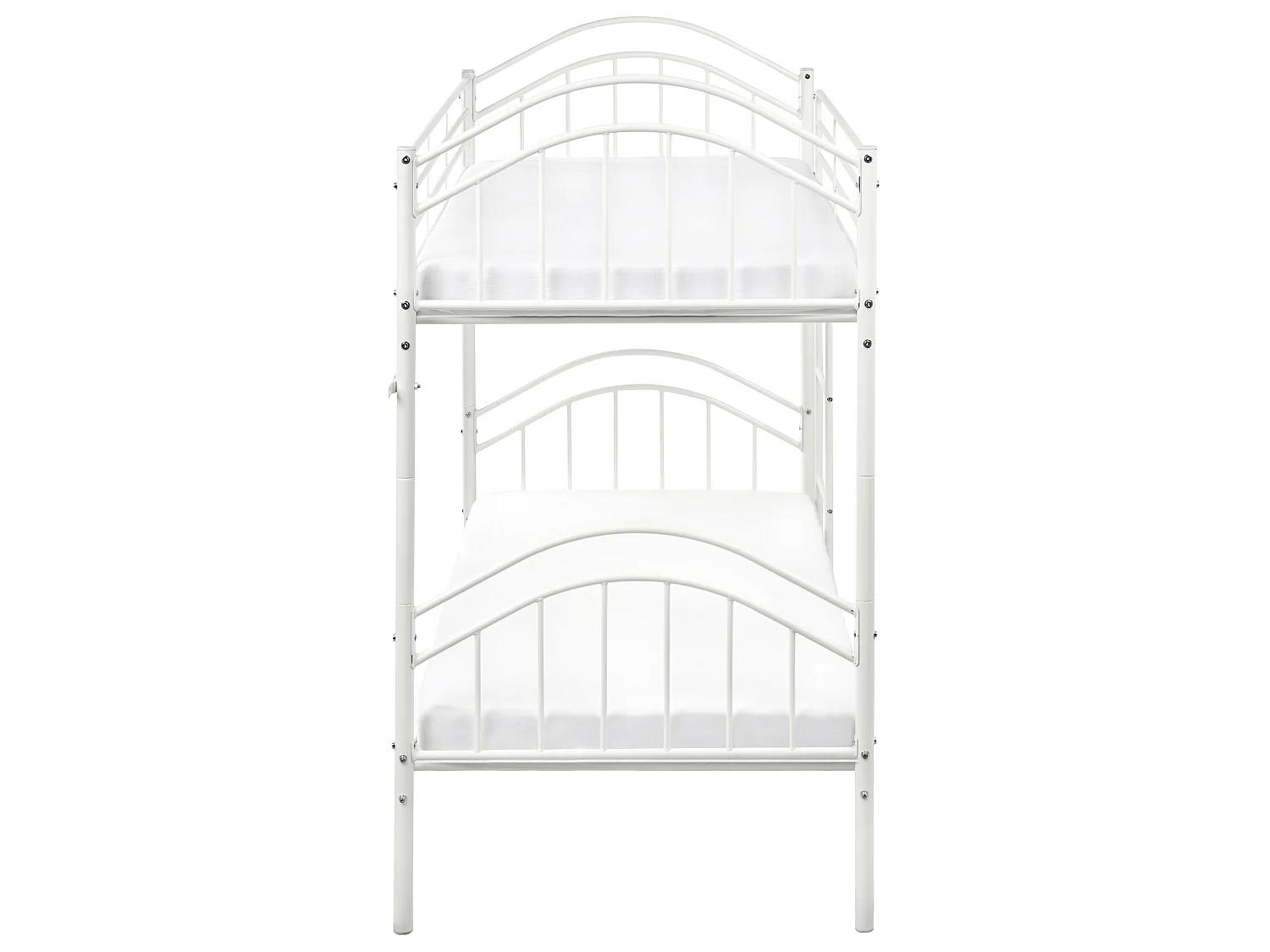 Bunk Bed Metal CHARTRES 90 x 200 cm (EU Single) White