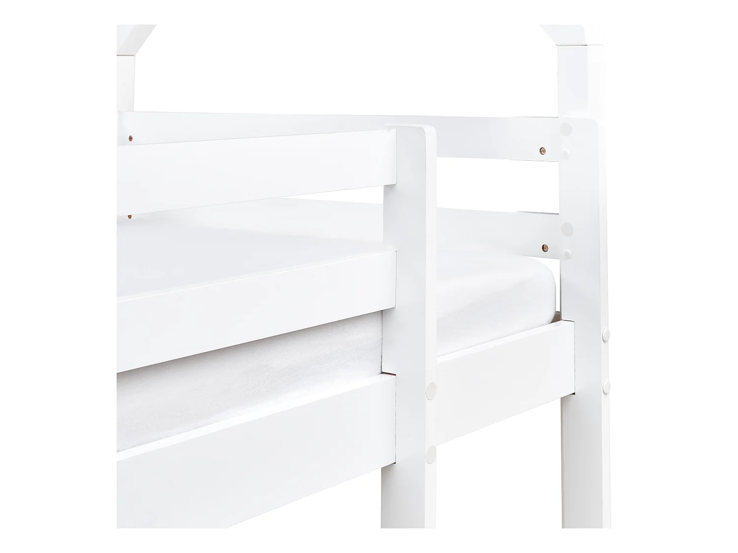 Letto a castello con cassetti casa Legno di pino GIRGOLS 90 x 200 cm con contenitore Bianco