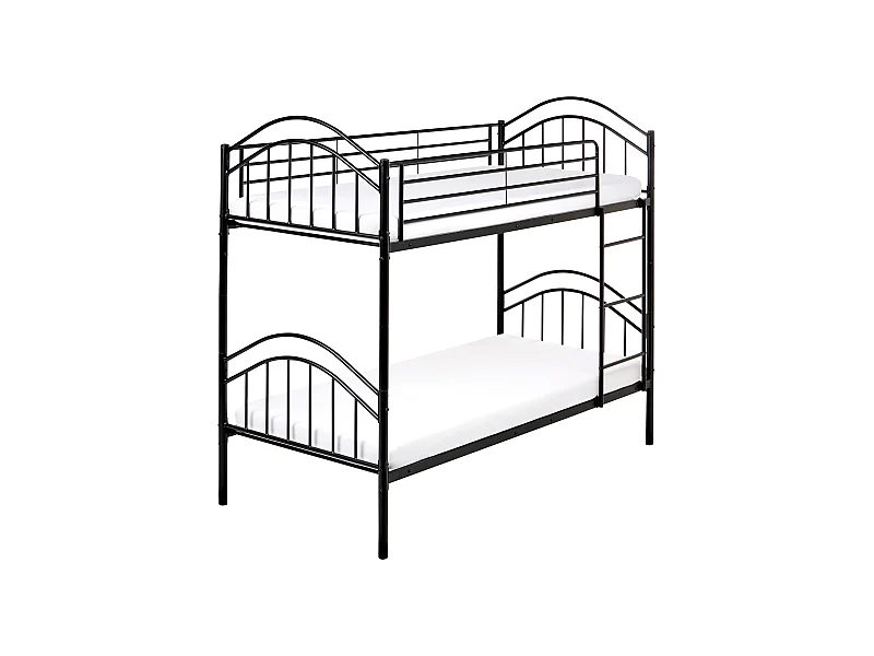 Hochbett Metall CHARTRES 90 x 200 cm Schwarz