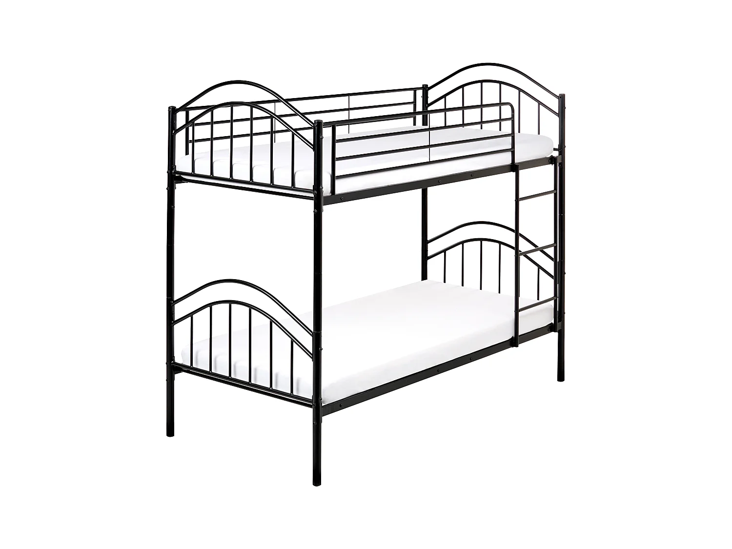 Lit superposé Métal CHARTRES 90 x 200 cm Noir