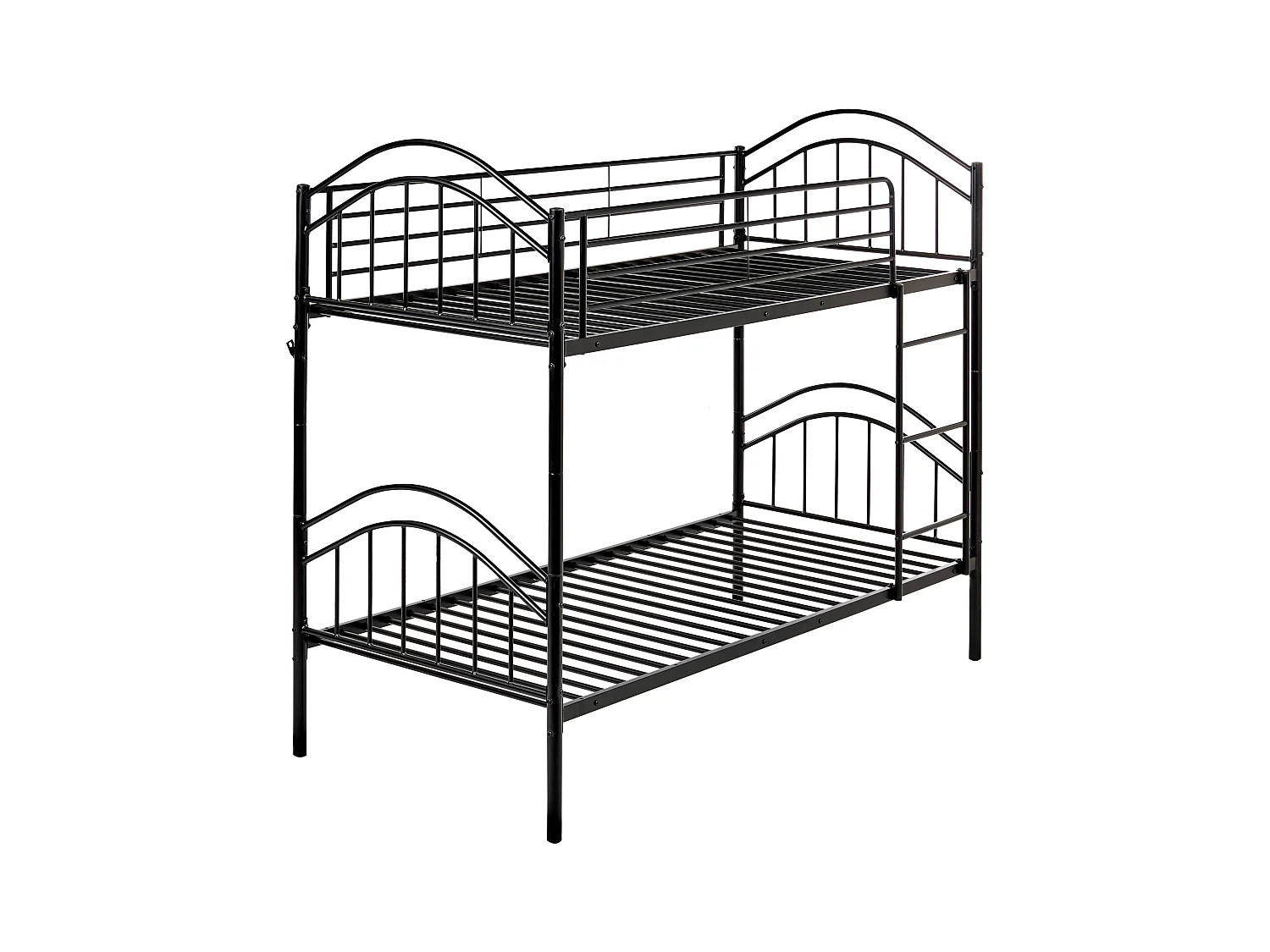 Lit superposé Métal CHARTRES 90 x 200 cm Noir