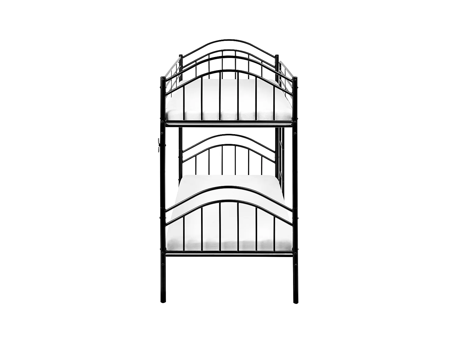 Lit superposé Métal CHARTRES 90 x 200 cm Noir