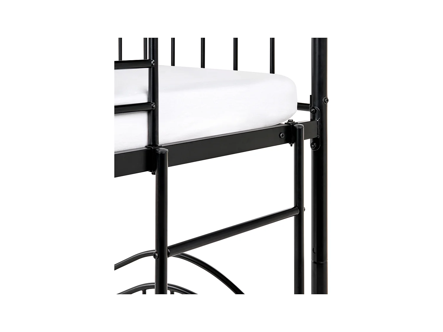 Lit superposé Métal CHARTRES 90 x 200 cm Noir