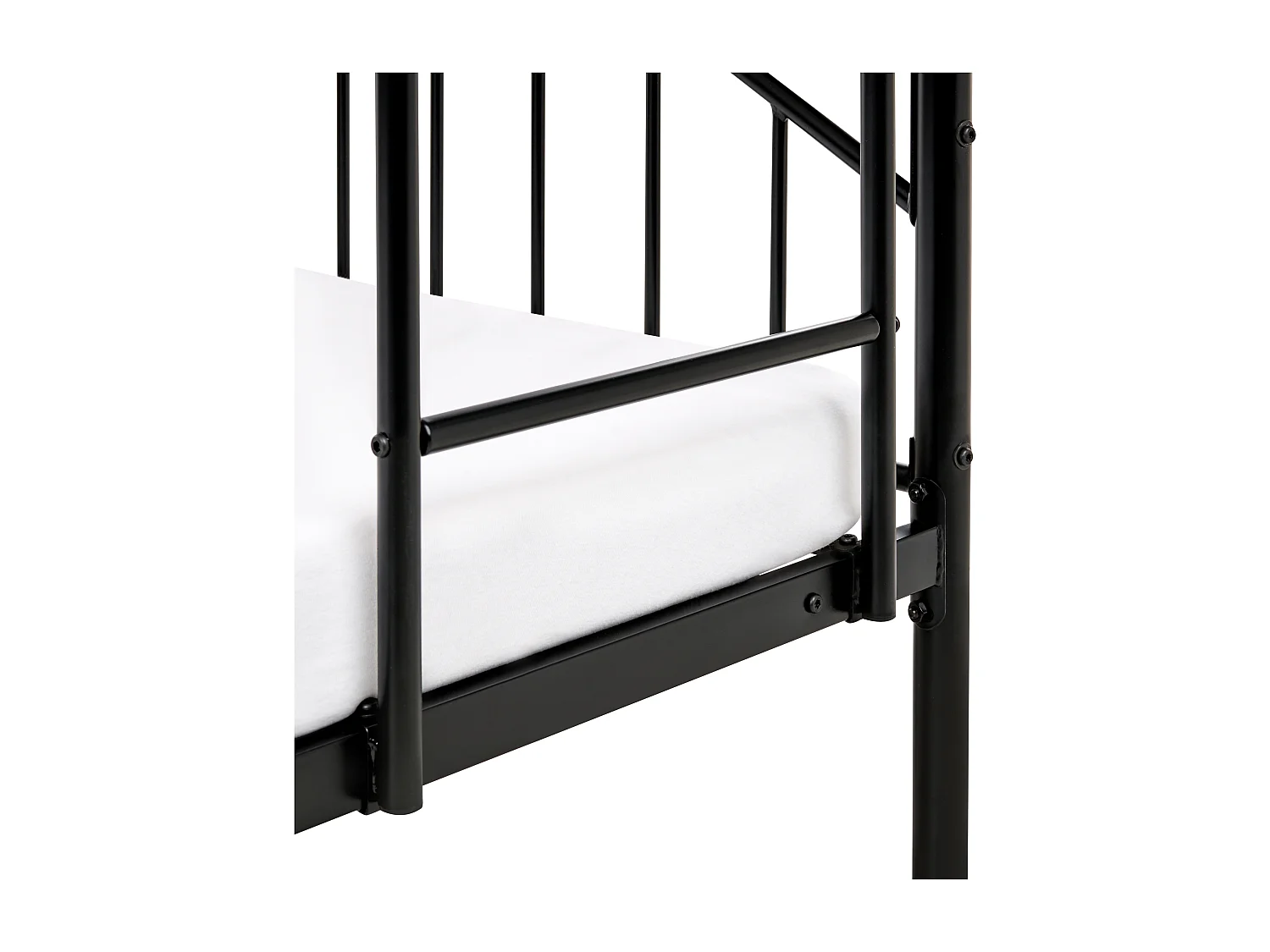 Lit superposé Métal CHARTRES 90 x 200 cm Noir