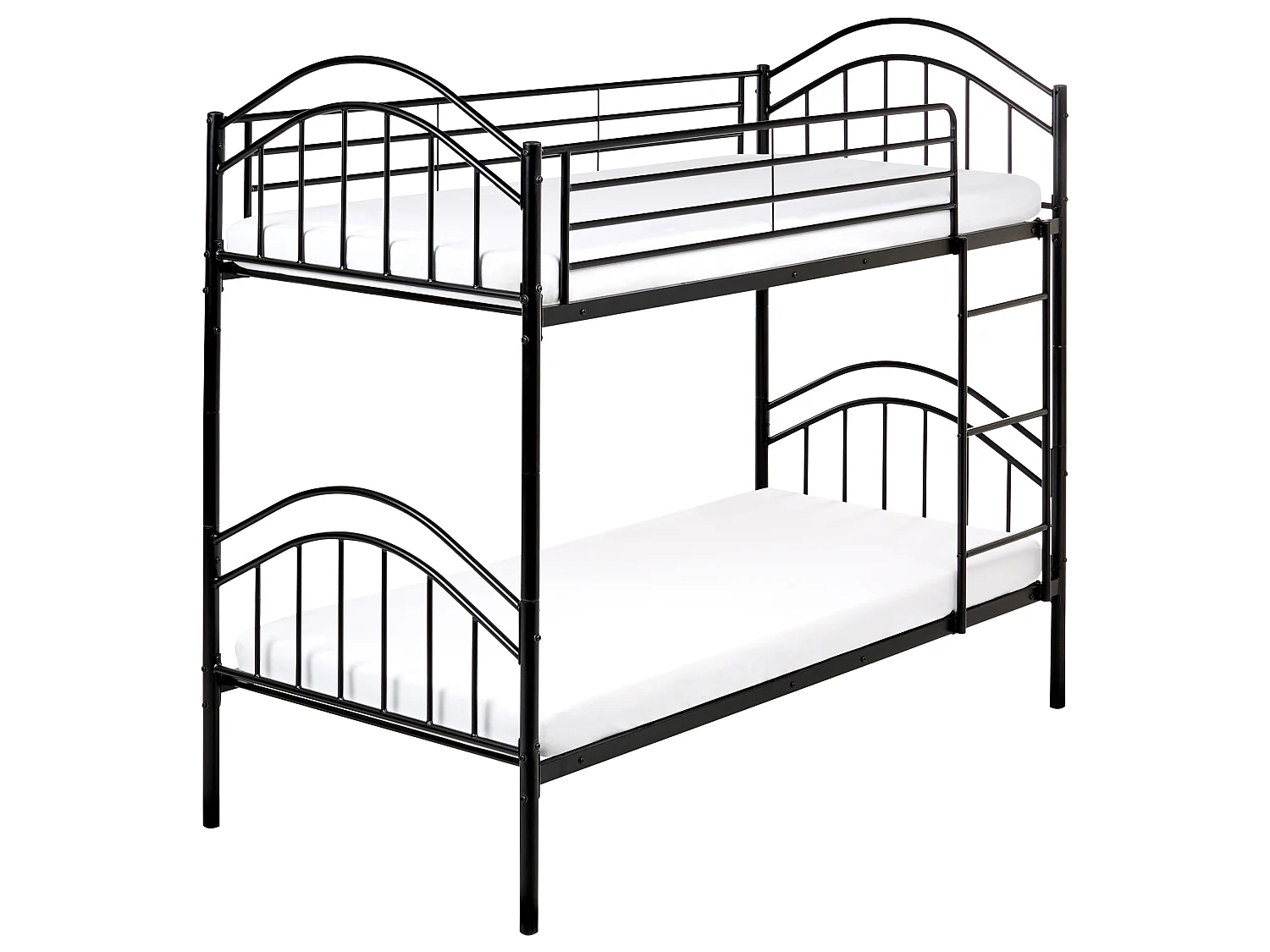 Letto a castello Metallo CHARTRES 90 x 200 cm Nero
