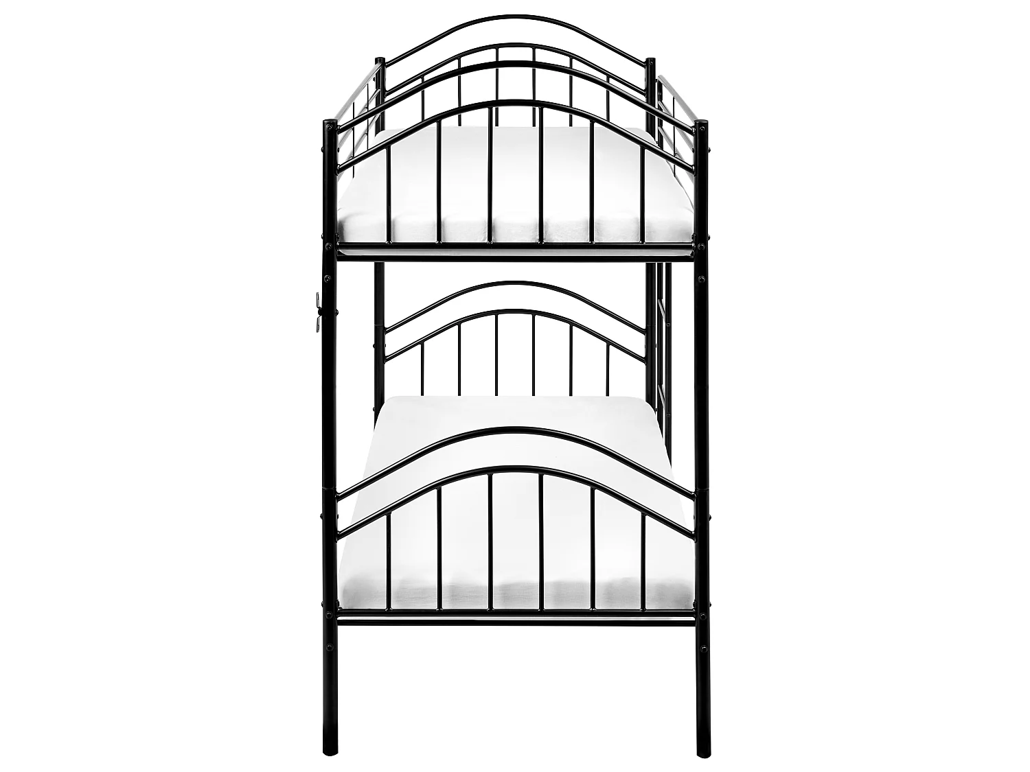 Letto a castello Metallo CHARTRES 90 x 200 cm Nero